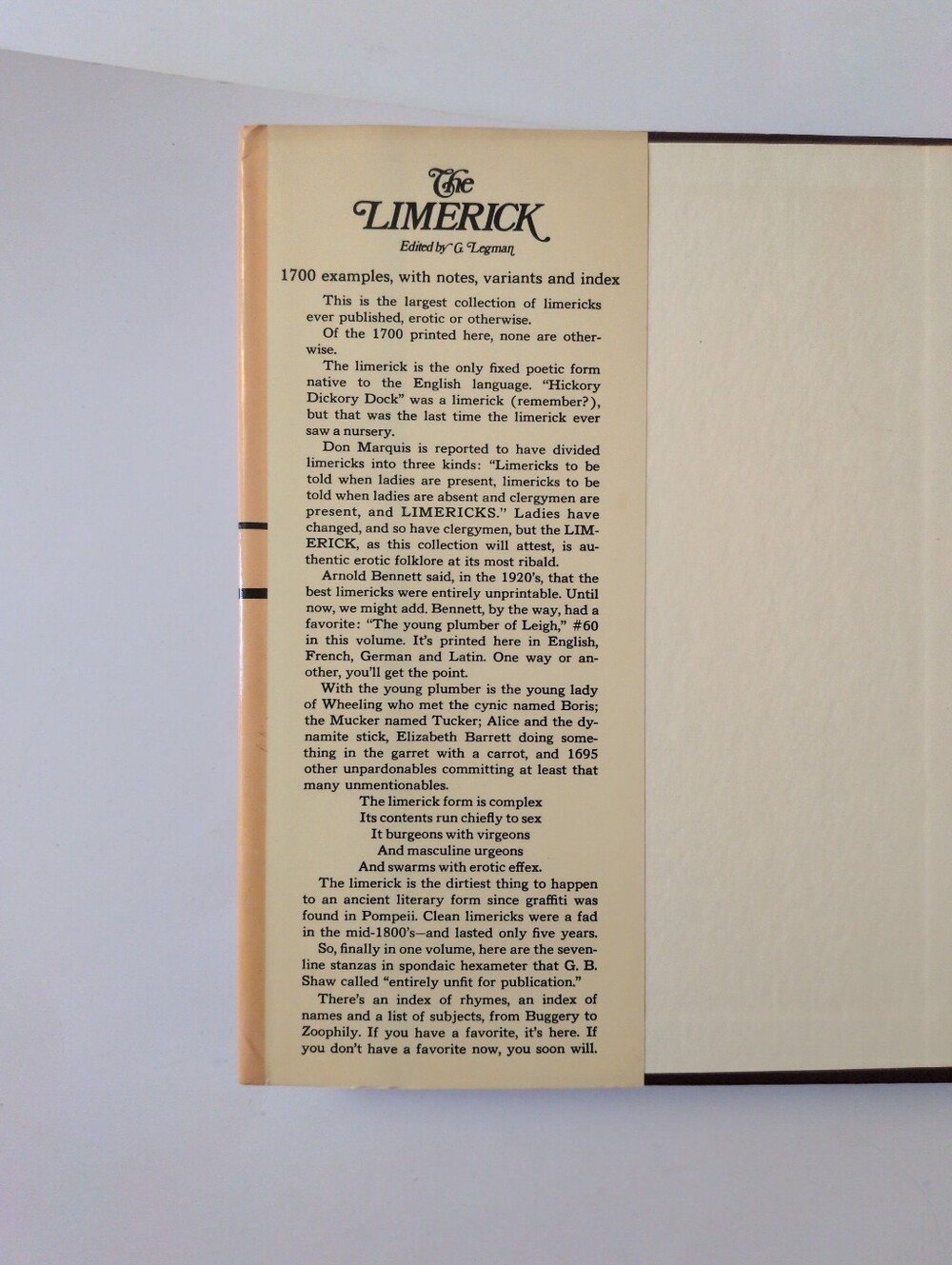 The Limerick - G. Legman - 1969 - Picture 2 of 12